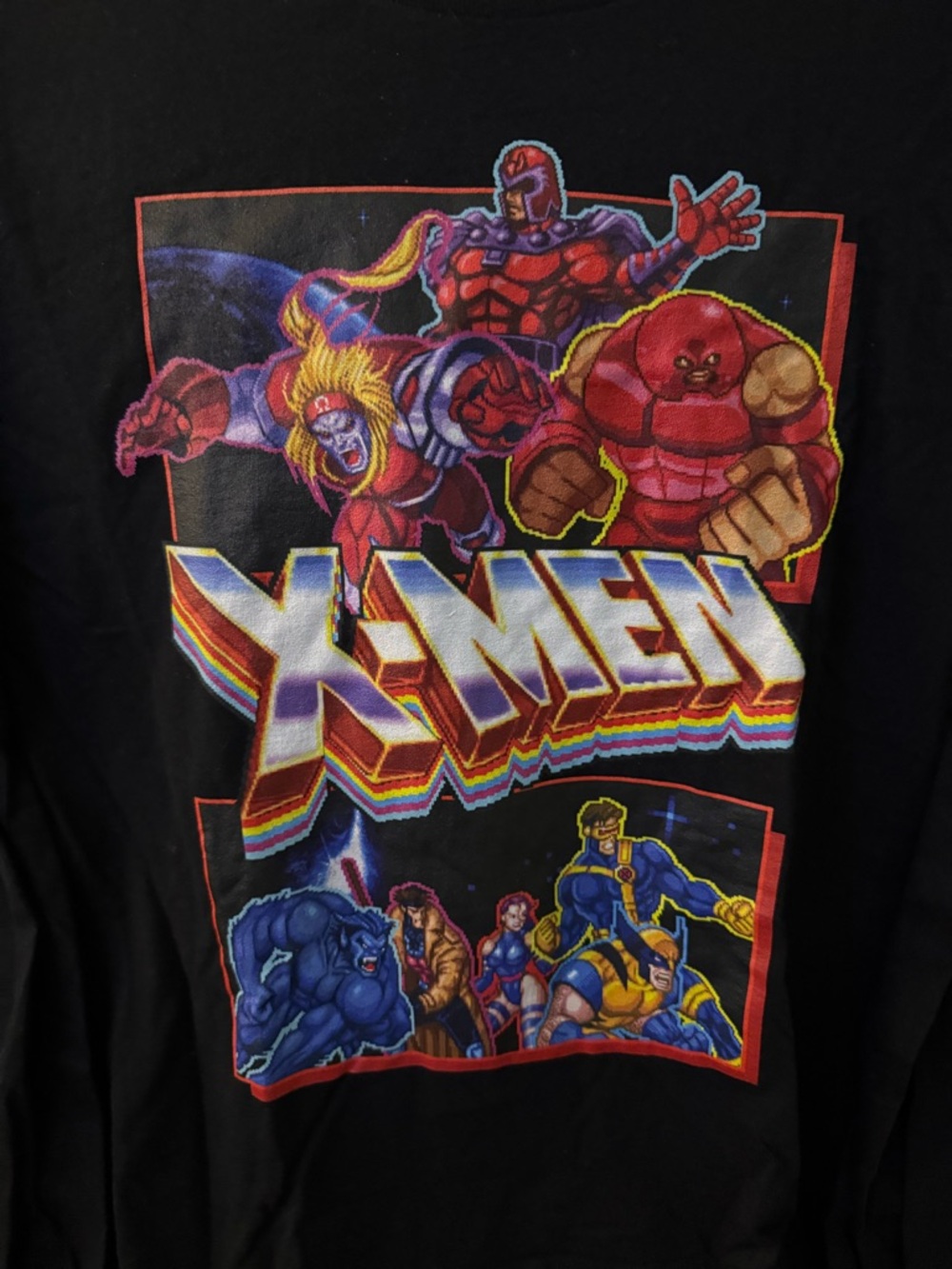 Gildan Black Men’s XL X-men Crewneck long sleeve T-Shirt - Picture 2 of 3